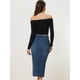 thumbnail image 4 of Falda Vaquera para Mujer Falda Informal de Talle Alto con Abertura Frontal Azul XS, 4 of 6