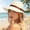 A1/Beige, variant on FUNUONY Straw Sun Hats for Women Wide Brim UPF 50+ UV Protection Foldable Packable Panama Fedora Bucket Cap,Breathable Roll Up Woven Summer Hat with Leather Band & Chin Strap Yellow One Size