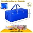 thumbnail image 5 of 8-Pack Extra Large Heavy-Duty Moving Bags with Zippers & Handles, Space-Saving Storage Totes for Clothes, Dorms, Travel, and Packing Supplies – Durable Alternative to Moving Boxes (Blue), 5 of 7