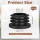 thumbnail image 2 of Uxcell 60 Pack Tapón de Agujero de Plástico, 1 3/16" (30mm) OD Tapa de Tubo Redonda que se Ajusta a Agujeros de 24-27mm para Patas de Muebles de Metal, Sillas, Mesas, Negro, 2 of 7