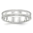 thumbnail image 3 of 925 Sterling Silver 5mm Design Edge Band Ring Size 8, 3 of 6
