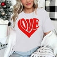 thumbnail image 4 of DDAPJ pyju Valentine's Day T Shirts for Women Funny Heart Graphic Tees Valentines Gift Shirt Long Sleeve Couple Tee Tops White XL, 4 of 5