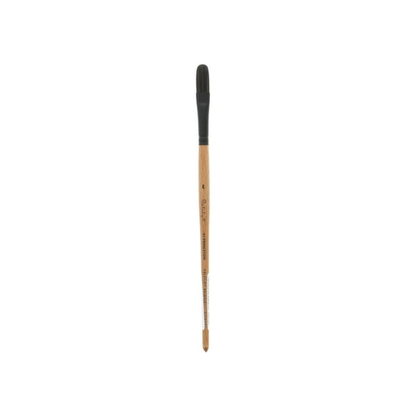 Princeton Brush Catalyst Polytip Short Handle Bristle Brush, Filbert, 4