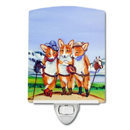 

Caroline s Treasures 7283CNL Cowboy Corgi Ceramic Night Light 6x4x3 multicolor