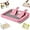 Pink, variant on Yippzo At Home Rolled Ice Cream Maker Kit, Instant Freeze Plate with 2 Scrapers, DIY Stainless Steel Ice Cream Makers Tray for Fun Freezer Desserts