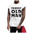 thumbnail image 1 of Summer Men's Solid Color Printed Sweat-absorbing Breathable Shoulder Expanding Sleeveless Vest L, 1 of 5