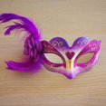 thumbnail image 2 of Halloween Half Face Children's Show Festival Party Party Toddler Prom Mask 11h Rose Red// kaili Sencillez, 2 of 4