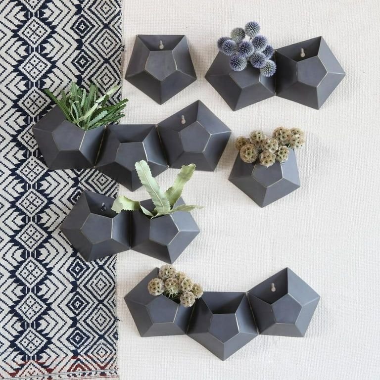 Double Pentagonal Iron Wall Vase Double Pentagonal Iron Wall Vase