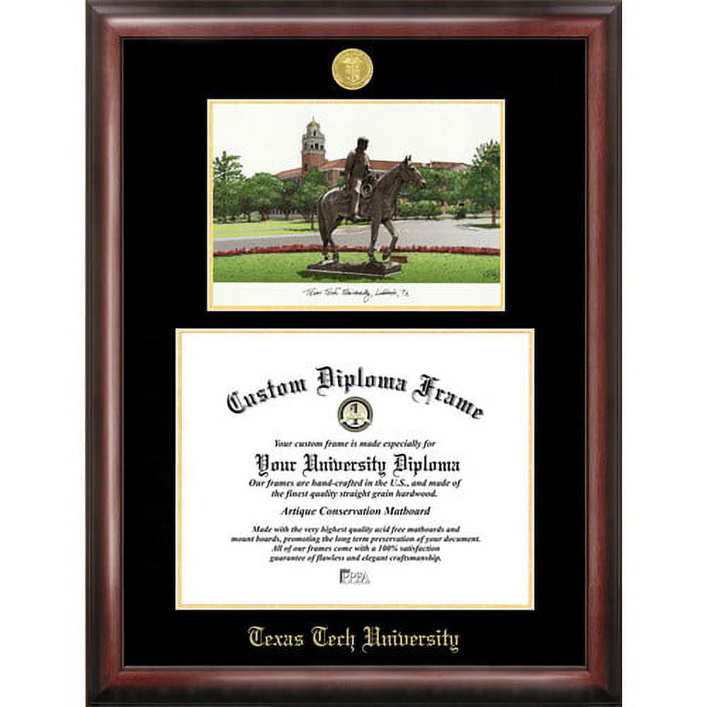 University of Texas, San Antonio 11" x 14" Gold Embossed Diploma Frame with Campus Images Lithograph