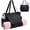 Black, variant on WANDF Yoga Mat Tote Bag Gym Bags 5S Quick Access Storage, Shoulder Bag with Waterproof Wet Pocket For Women Men, Yoga Mat Bag Carrier for Pilates Travel Office Beach Workout(Black Bag)