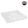 thumbnail image 5 of Streamline DT-2239-118 34 in. x 34 in. Corner PP Shower Base in Glossy White With Center Drain, Drain Included, 5 of 19