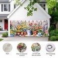 thumbnail image 2 of Colorful Spring Floral Garage Door Cover Banner 7 x 16 FT, Summer Flowers Botanical Garage Door Curtains Backdrop with Grommets for Indoor Outdoor Wall Party Porch Yard Decorations Background, 2 of 9