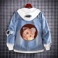 thumbnail image 5 of Chaqueta vaquera con capucha para hombre, chaqueta vaquera con capucha, abrigo con agujeros, Anime Fifures, Kishibe Hayakawa Aki, para Cosplay, 5 of 5