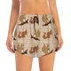 thumbnail image 2 of Balery Squirrel nut backgrounds Pantalones cortos deportivos para mujer con forro y dos bolsillos, elásticos, para entrenamiento, gimnasio, yoga-Small, 2 of 7