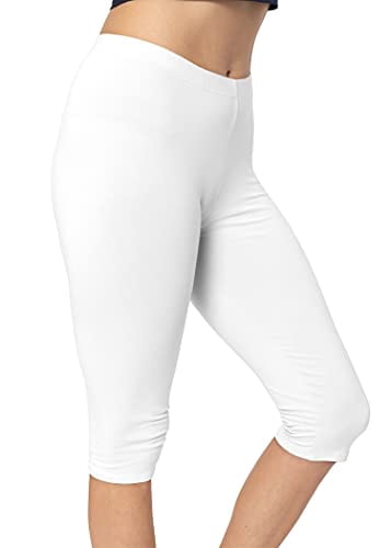 Teamwear Knee Length Leggings White 