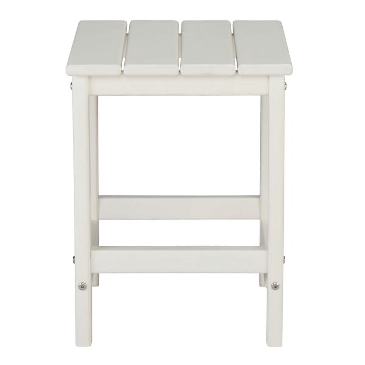 36*36*47cm Single Layer Square HDPE Side Table, Durable, Versatile for Home & Office, White