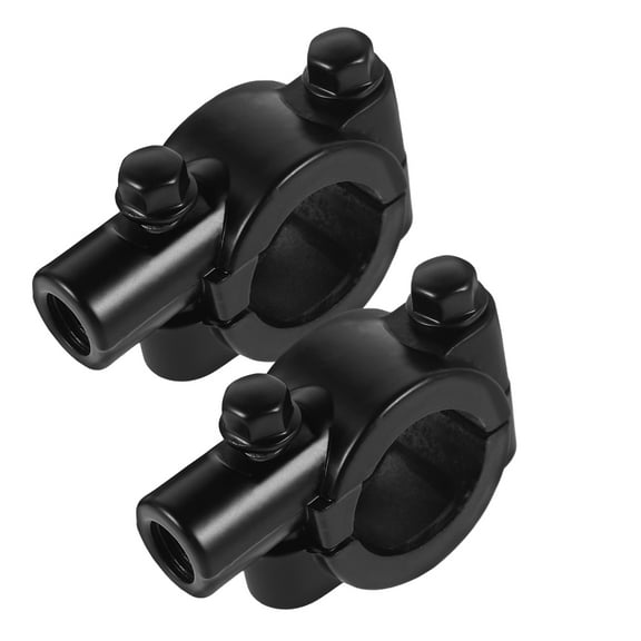 LEXSOMEO 1Pair Universal Motorcycle Handlebar Mirror Mount Holder Clamp Adaptor 10mm Thread for Motorcycles ATV Scooter Black