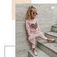 thumbnail image 2 of Mialoley Baby Girl Clothes Set, Long Sleeve Leopard Sweater Top+Pants, 2 of 9