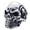 black, variant on Men's Stainless Steel Punk Gothic Biker Ghosts Skull Head Ring