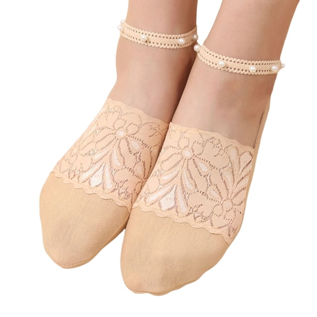Guardurnaity 1 par de calcetines de encaje, calcetines cortos de perlas de Color sólido, calcetines para banquetes, viajes, senderismo, calcetería de verano Accesorios de calzado Color de piel Guardurnaity AP018629-03