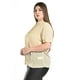 thumbnail image 2 of Blusa transparente con lentejuela Roman Fashion /Tallas Extras, 8033 (Dorado) beige 38, 2 of 5