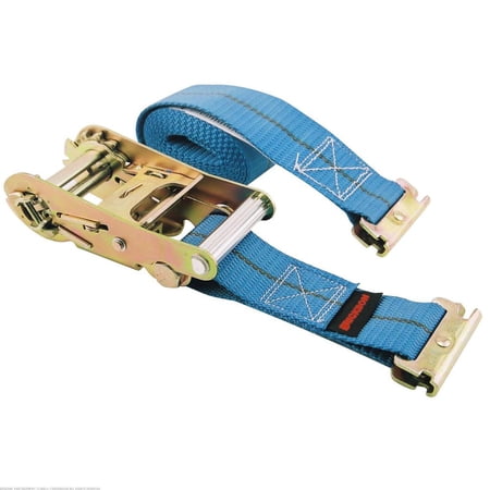 2" x 16' Ratcheting Logistic Strap Tie Down 3500 lb Blue Retail Package