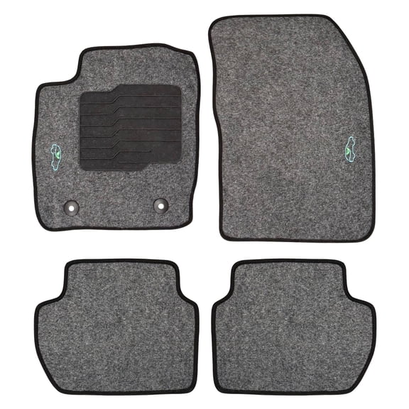 ecoMats Carpet Floor Mats For 2018 to 2022 Ford EcoSport - Front and Rear - Gray
