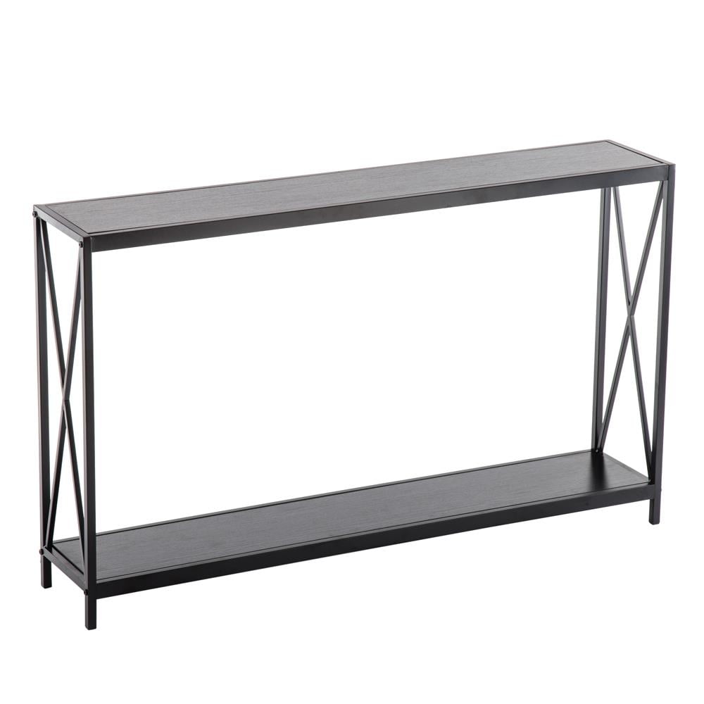 Winado Console Table Sofa Table Metal Frame for Entryway Black