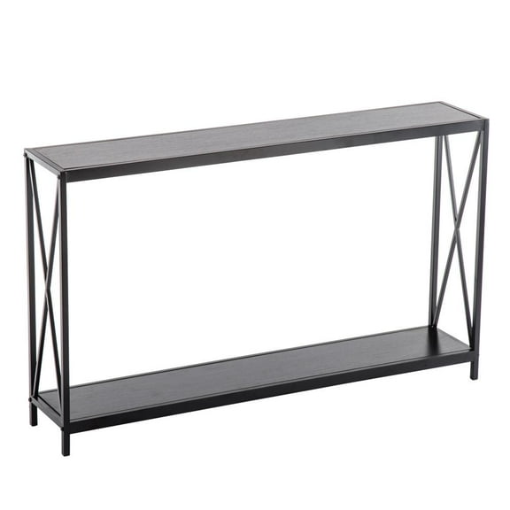 EasingRoom Console Table Sofa Table for Entryway, Living Room, Easy Assembly, Black