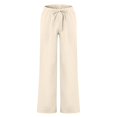 thumbnail image 4 of Mens Cotton Linen Pants Loose Fit Drawstring Elastic Waist Trousers with Deep Pockets Lightweight Beach Summer Fashion Pants 2XL, 4 of 6
