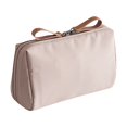 thumbnail image 2 of Portable Cosmetic Makeup Bag Compact Travel Toiletry Pouch with Dividers,Small Handheld Storage Organizer for Women's Beauty Accessories,Khaki, 2 of 4