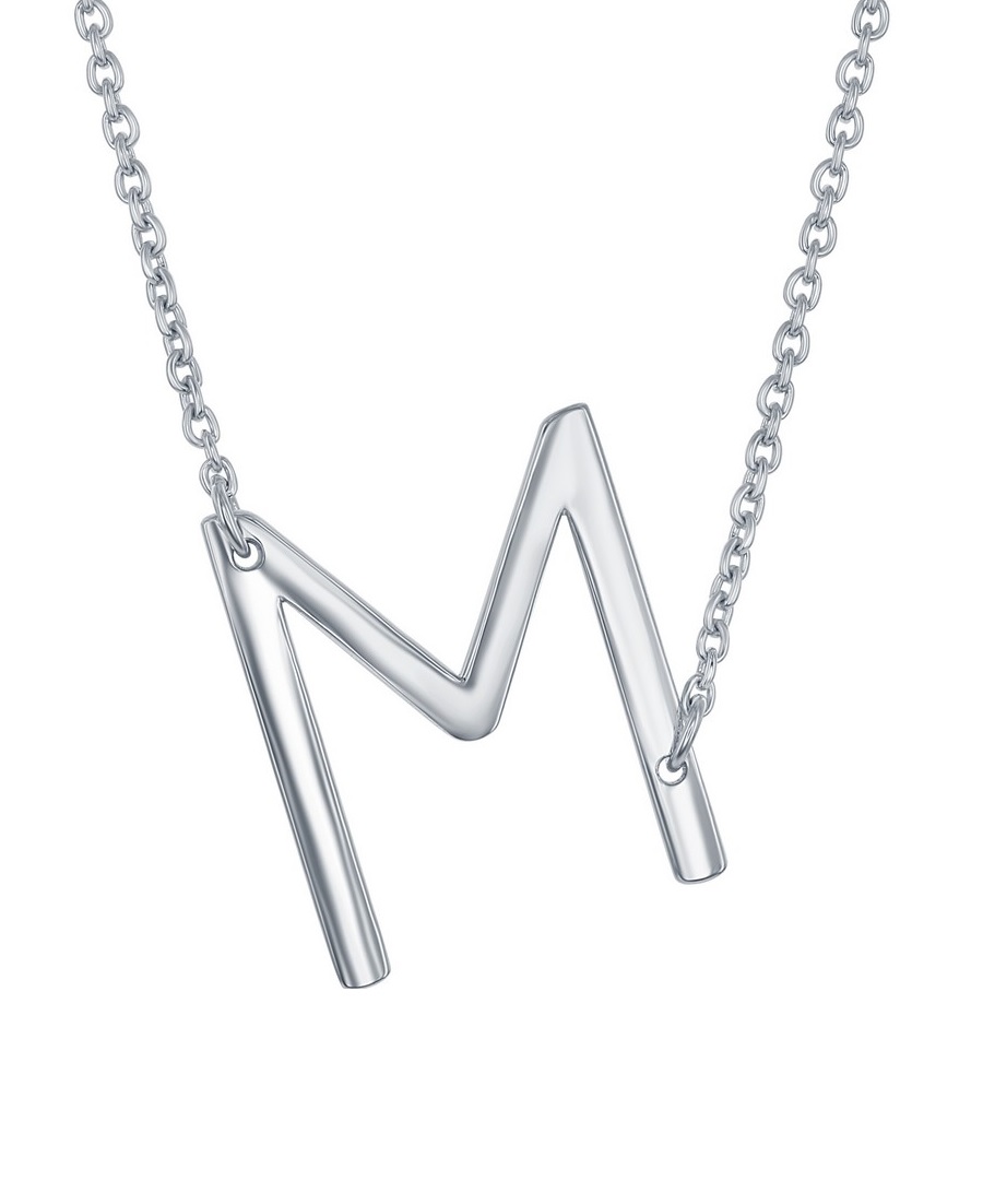 iJewelry2 Kings and Queens Crowned Initial Letter M Crystals Pendant ...