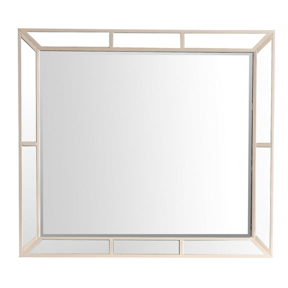 Passion Furniture Hollywood Hills 43 in. x 33 in. Modern Rectangle Framed Dresser Mirror, PF-G8100-M