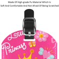 thumbnail image 4 of Square 2Pack PU Leather Crown Flowers Little Princess Cruise Luggage Tag with Privacy Cover and Name ID Tag for Travel Handbags Backpacks Luggage Tags, 4 of 6