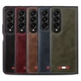 thumbnail image 2 of Artificial Leather Shockproof Phone Case For Samsung Galaxy Z Fold 4 3 5g Fold3 Fold4 Folding Business Protective Slim Mobile Cover, 2 of 4