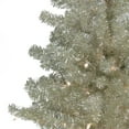 thumbnail image 4 of Northlight Pre-Lit Silver Champagne Artificial Metallic Tinsel Christmas Tree - 6' - Clear Lights, 4 of 7