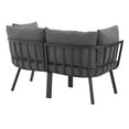 thumbnail image 5 of Afuera Living 2-Piece Modern Aluminum Patio Sectional Sofa in Gray/Charcoal, 5 of 10