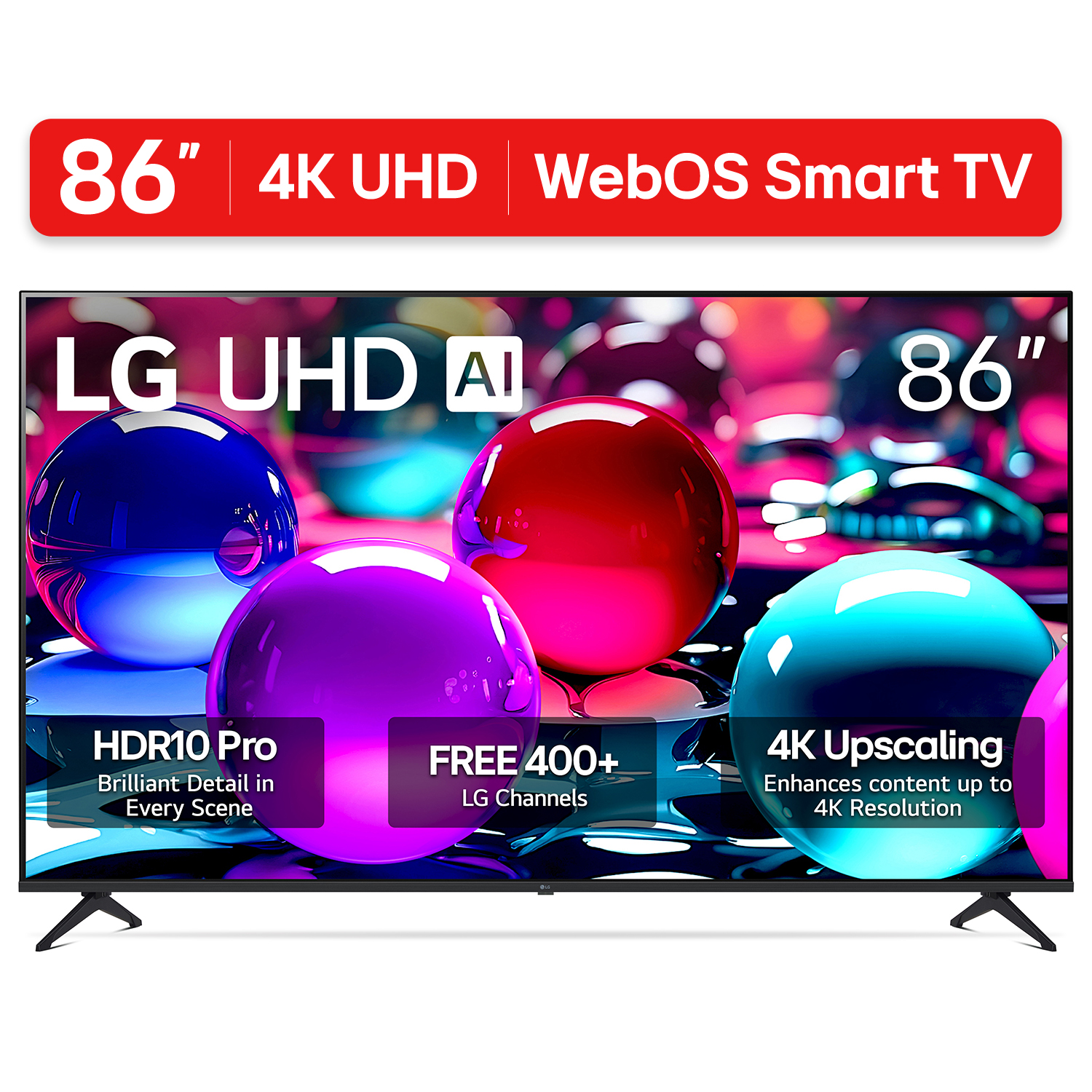 LG 86" 4K UHD UA75 AI Smart TV, 86UA7500