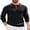 Black, variant on Mens Polo Shirt Classic Quarter Button Sweaters Slim Fit Long Sleeve Knitted Golf Shirts