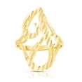 thumbnail image 1 of Floreo 10k Yellow Gold Personalized Letter Extra Large Cursive Initial Ring, 1 of 3