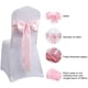 thumbnail image 3 of 10 Uds. Fajas de satén para sillas, fajas para sillas con lazo, funda para sillas de banquetes para decoraciones para el hogar, bodas y fiestas, 3 of 5