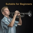 thumbnail image 7 of Bb Trumpet for Beginners - Silver, Includes Hard Case, 7C Mouthpiece, Cleaning Cloth & Gloves, 7 of 7