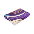 thumbnail image 6 of ZICANCN Throw Blanket Wavy Purple Fluid Marbled , Couch Ultra Soft Micro Fleece Sofa Bed Camping Travel Blanket for Adults, 50"x40", 6 of 8