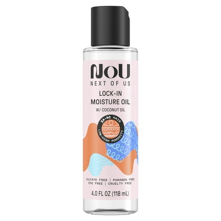 NOU Moisture Lock Oil, for Curly & Coily Hair, 4 fl oz