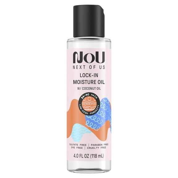NOU Moisture Lock Oil, for Curly & Coily Hair, 4 fl oz
