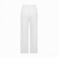thumbnail image 4 of TOWED22 Girls Sweatpants Front Seam Drawstring High Waist Wide Leg Sweat Pants Baggy Causal Kids High Waisted(White,7-8 Y), 4 of 5