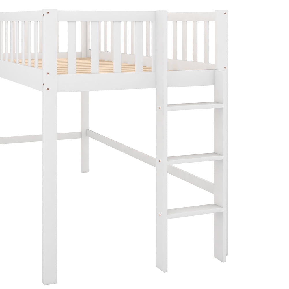 Kadyn Kid's Bedroom Loft Bed, Twin with Slide/Ladder, Grey Kadyn Kid's Bedroom Loft Bed, Twin with Slide/Ladder, Grey