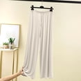 thumbnail image 2 of Mgmyaa Women's Wide Leg Culottes Full Length Elastic High Waist Comfortable Lounge Pants for Home Daily Vacation Wear, 2 of 9