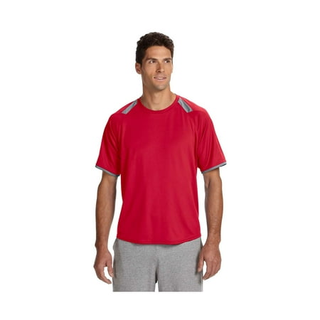 Russell Athletic Athletic T-shirt - Russell Athletic Dri-Power Tee with Colorblock Insert, Style 6B6DPM