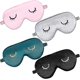 thumbnail image 1 of Piezas Antifaz para Dormir Seda Cubierta para Ojos para Dormir Linda y Ligera Máscara de Sombra Ajustable Cubiertas de Sombra de Noche de Satén para Mujeres Hombres Dormir Viajes Siesta Bes, 1 of 4